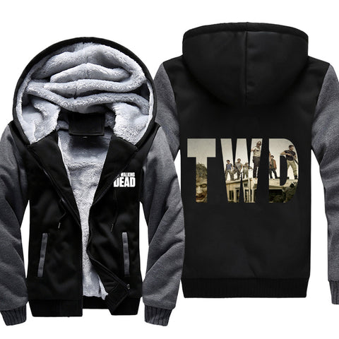 Image of The Walking Dead Jackets - Solid Color The Walking Dead Movie TWD Icon Fleece Jacket