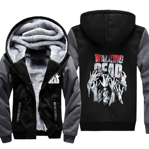 Image of The Walking Dead Jackets - Solid Color The Walking Dead Movie Terror Icon Fleece Jacket