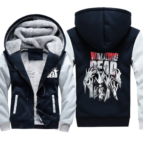 Image of The Walking Dead Jackets - Solid Color The Walking Dead Movie Terror Icon Fleece Jacket