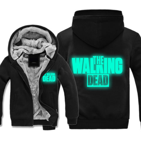 Image of The Walking Dead Jackets - Solid Color The Walking Dead Movie Luminous Icon Fleece Jacket