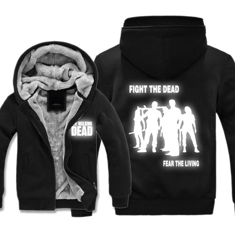 Image of The Walking Dead Jackets - Solid Color The Walking Dead Movie Luminous Icon Fleece Jacket