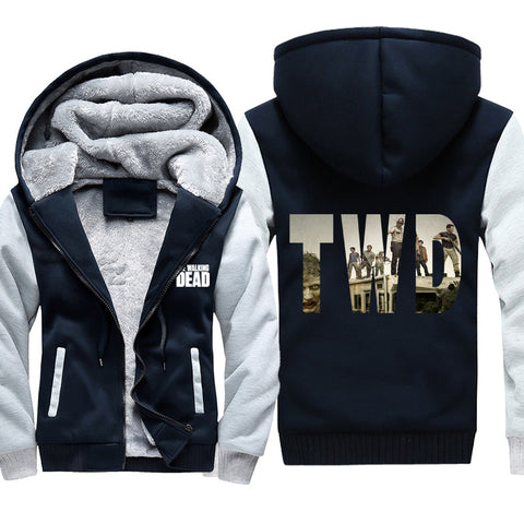Image of The Walking Dead Jackets - Solid Color The Walking Dead Movie TWD Icon Fleece Jacket