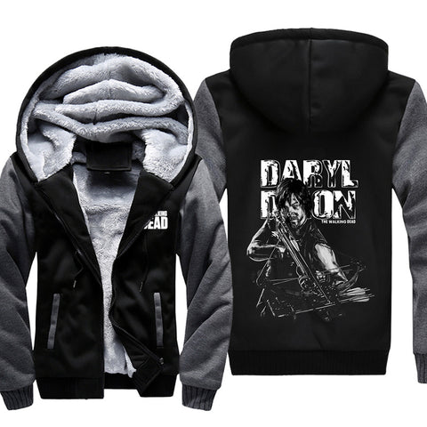 Image of The Walking Dead Jackets - Solid Color Super Cool Daryl Dixon Icon Fleece Jacket