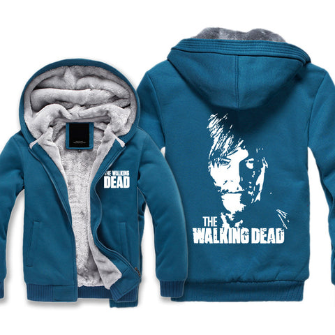 Image of The Walking Dead Jackets - Solid Color The Walking Dead Archer Dari Icon Fleece Jacket