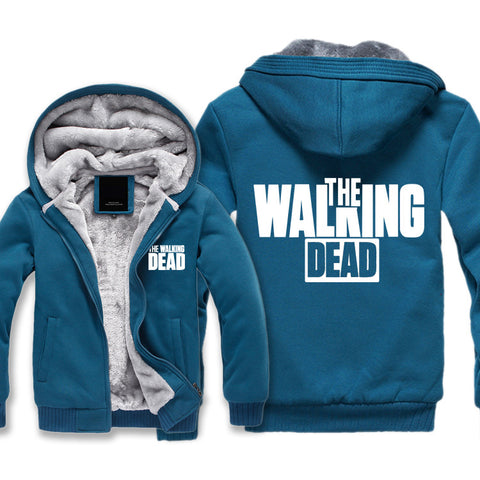 Image of The Walking Dead Jackets - Solid Color The Walking Dead Movie Logo Icon Fleece Jacket
