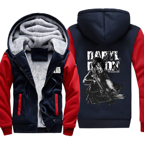 Image of The Walking Dead Jackets - Solid Color Super Cool Daryl Dixon Icon Fleece Jacket