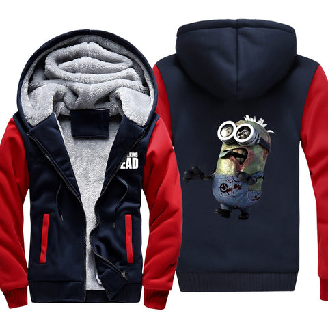 Image of The Walking Dead Jackets - Solid Color The Walking Dead Movie Minions Zombie Icon Fleece Jacket