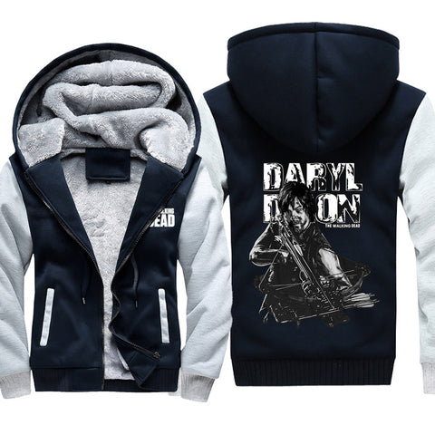 Image of The Walking Dead Jackets - Solid Color Super Cool Daryl Dixon Icon Fleece Jacket