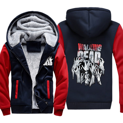 Image of The Walking Dead Jackets - Solid Color The Walking Dead Movie Terror Icon Fleece Jacket