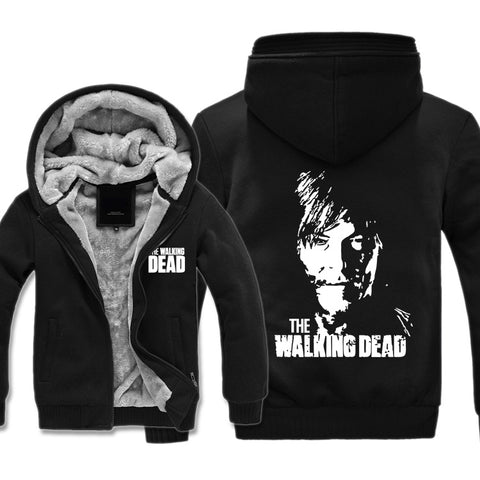 Image of The Walking Dead Jackets - Solid Color The Walking Dead Archer Dari Icon Fleece Jacket