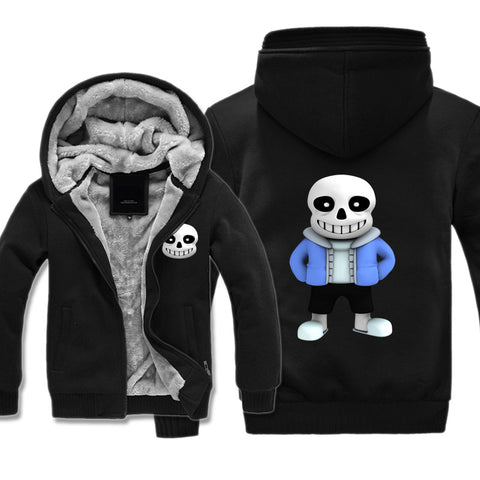 Image of Undertale Jackets - Solid Color Undertale Game LOGO Super Cool Fleece Jacket