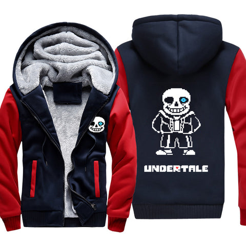 Image of Undertale Jackets - Solid Color Undertale Game Icon Super Cool Fleece Jacket