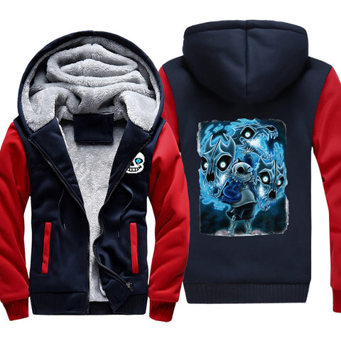 Image of Undertale Jackets - Solid Color Undertale Dragon Spirit Super Cool Fleece Jacket