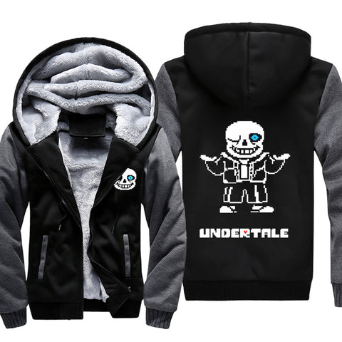 Image of Undertale Jackets - Solid Color Undertale Game Series Icon Super Cool Fleece Jacket
