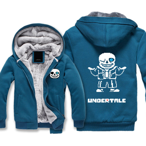 Image of Undertale Jackets - Solid Color Undertale Game Series Icon Super Cool Fleece Jacket