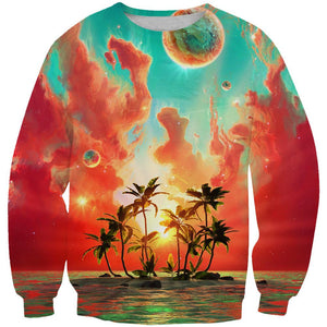 Epic Paradise Island Hoodies - Utopia  Red Leaf Pullover Hoodie