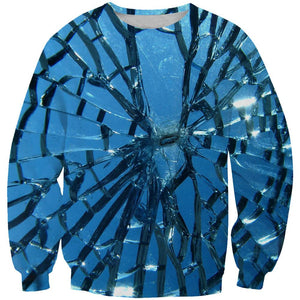 Epic Broken Window  Hoodies -  Epic Printed  Pullover Hoodie