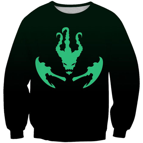 Image of League of Legends Black Thresh Hoodies - Pullover Black Thresh Hoodie