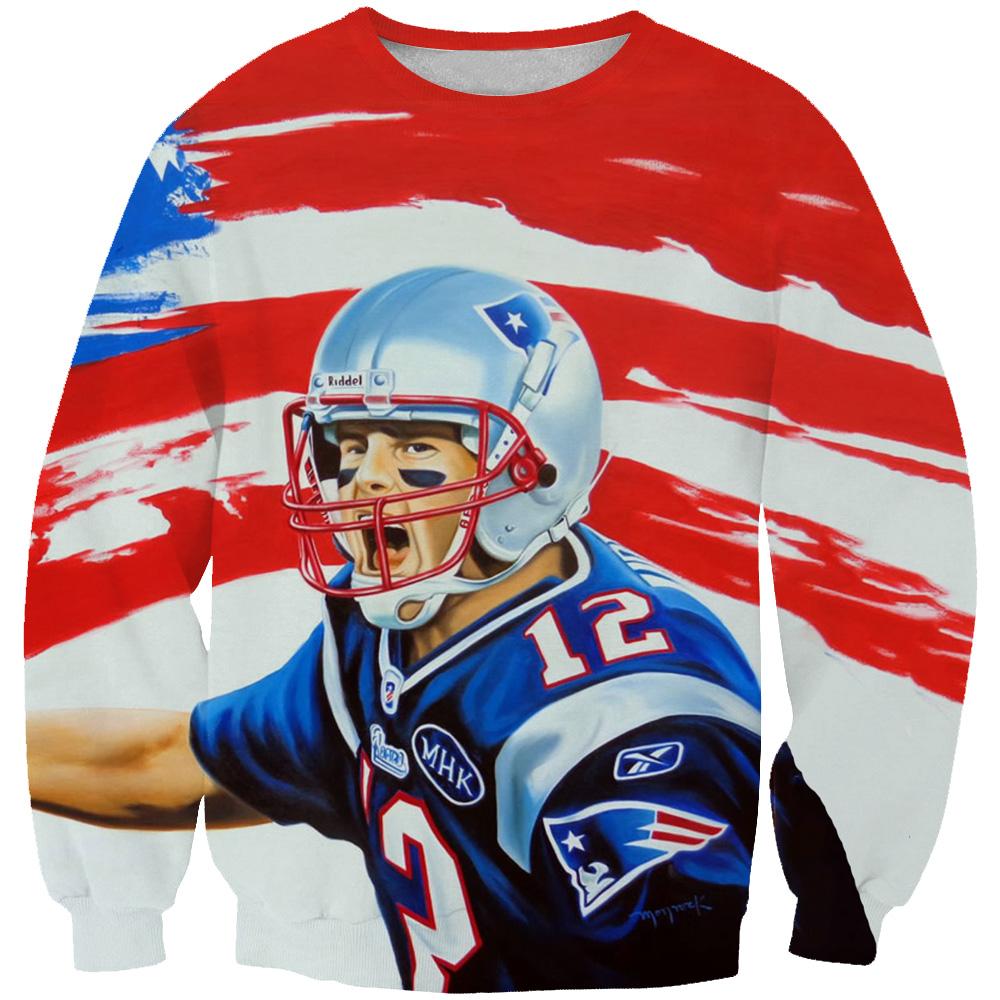 Football American Tom Brady Hoodies - Pullover Tom Brady Red Hoodie