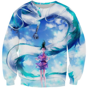 Funny Spirited Away Hoodies - Spirited Away Dragon Pullover Hoodie