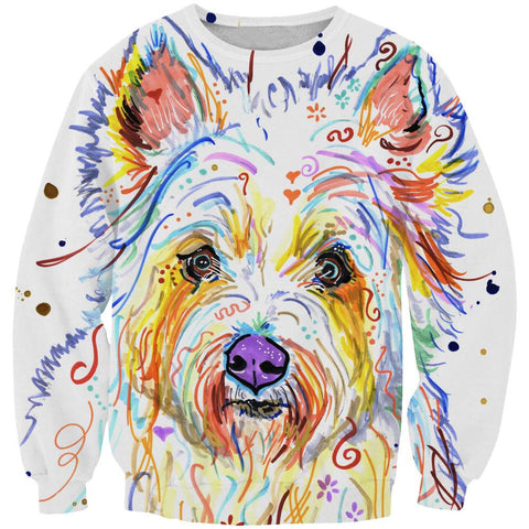 Image of Colorful Dog Hoodies - Dog Printed Pullover Hoodie