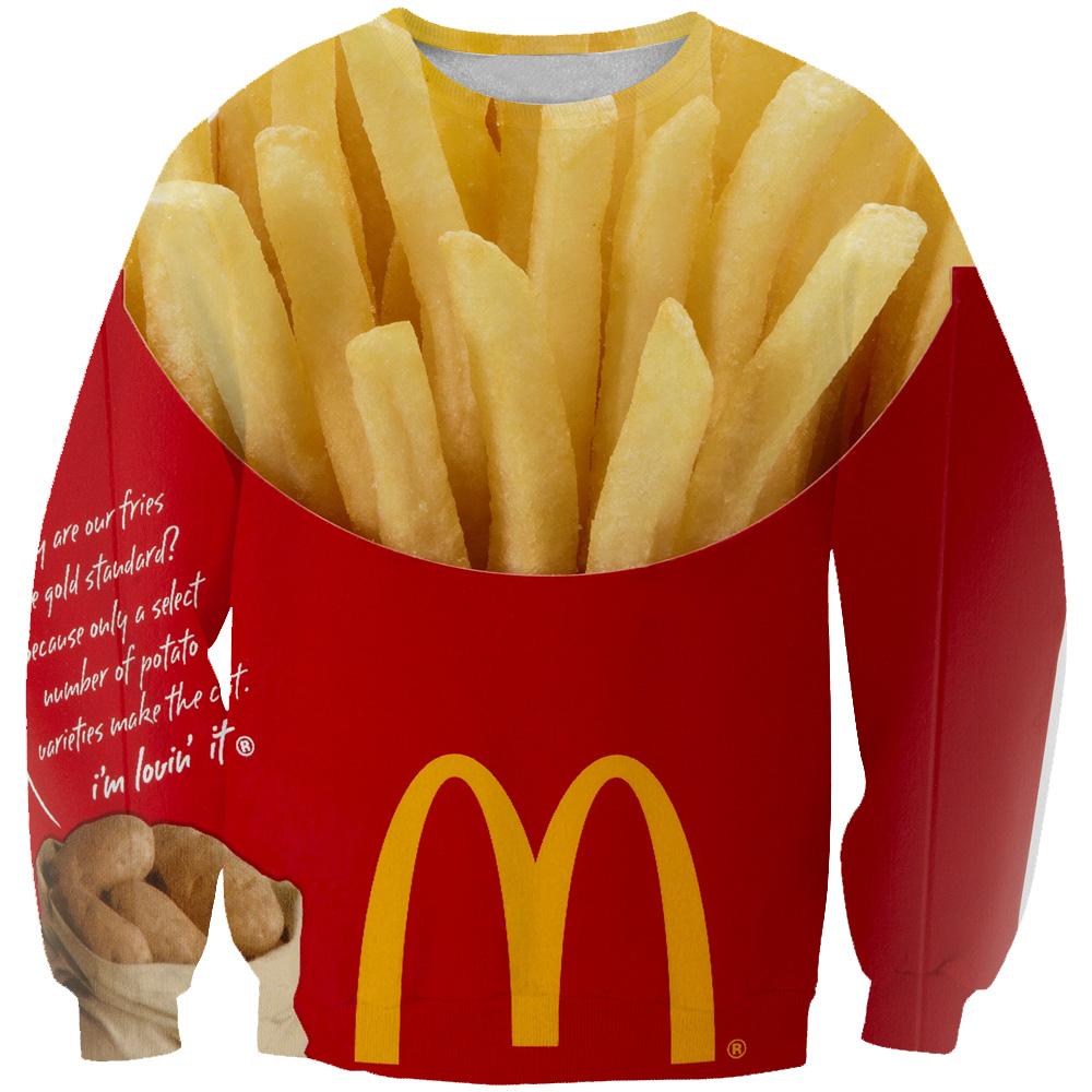 Funny McDonalds French  Hoodies -  Fries Yellow Pullover Hoodie