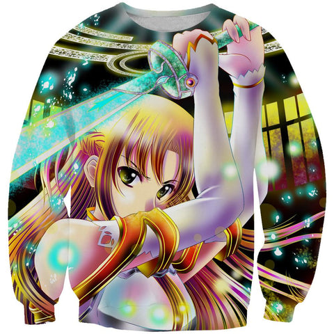 Image of Sword Art Online Yuuki Asuna Hoodies - Pullover Fighting Hoodie