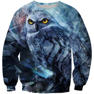 Epic Creepy Owl  Hoodies - Owl  Pullover Hoodie