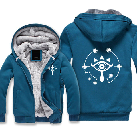 Image of ZELDA Jackets - Solid Color ZELDA Game Icon Eye of The Truth Super Cool Fleece Jacket