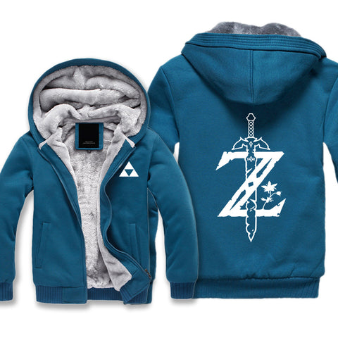 Image of ZELDA Jackets - Solid Color ZELDA Breath of Wilderness Super Cool Fleece Jacket