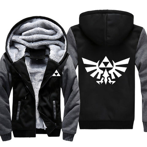 Image of ZELDA Jackets - Solid Color ZELDA Link Logo Super Cool Fleece Jacket