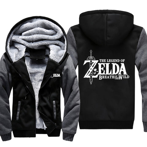 Image of ZELDA Jackets - Solid Color ZELDA Game Logo Icon Super Cool Fleece Jacket