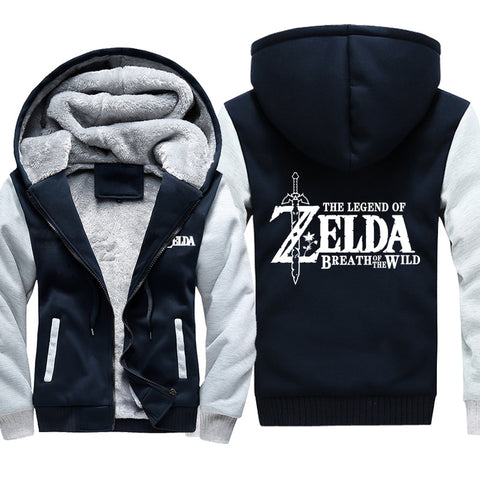 Image of ZELDA Jackets - Solid Color ZELDA Game Logo Icon Super Cool Fleece Jacket