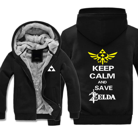 Image of ZELDA Jackets - Solid Color ZELDA Eye of The Truth Super Cool Fleece Jacket