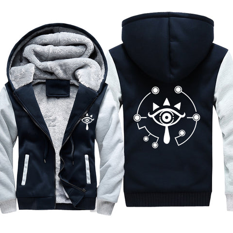 Image of ZELDA Jackets - Solid Color ZELDA Game Icon Eye of The Truth Super Cool Fleece Jacket