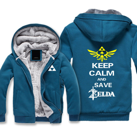 Image of ZELDA Jackets - Solid Color ZELDA Eye of The Truth Super Cool Fleece Jacket