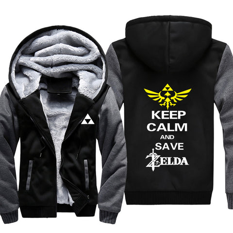 Image of ZELDA Jackets - Solid Color ZELDA Eye of The Truth Super Cool Fleece Jacket