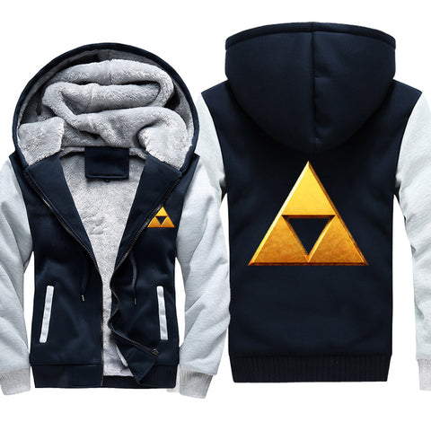 Image of ZELDA Jackets - Solid Color ZELDA Golden Triangle Super Cool Fleece Jacket