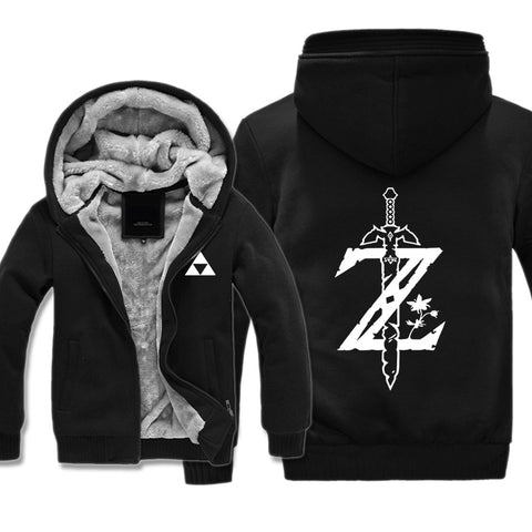 Image of ZELDA Jackets - Solid Color ZELDA Breath of Wilderness Super Cool Fleece Jacket