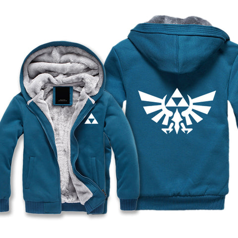 Image of ZELDA Jackets - Solid Color ZELDA Link Logo Super Cool Fleece Jacket