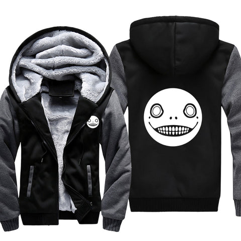 Image of NieR: Automata Jackets - Solid Color NieR: Automata White Smiley Face Super Cool Jacket