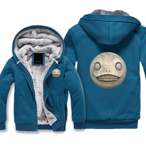 Image of NieR: Automata Jackets - Solid Color NieR: Automata Grey Smiley Face Super Cool Jacket