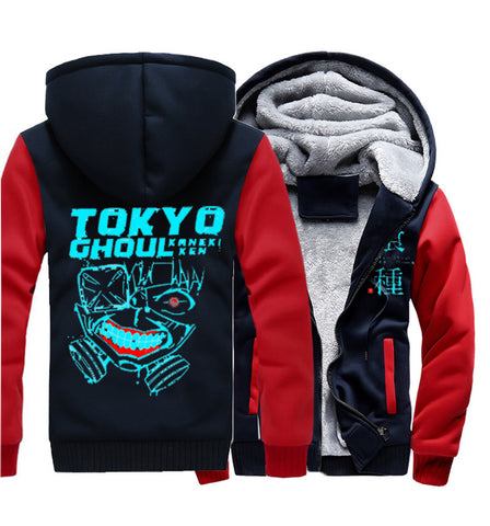 Image of Tokyo Ghoul Jackets - Solid Color Tokyo Ghoul Anime Series Luminous Super Cool Fleece Jacket