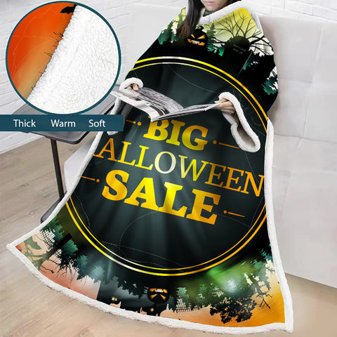 Image of 3D Digital Printed Blanket With Sleeves-Blanket Robe Halloween Party