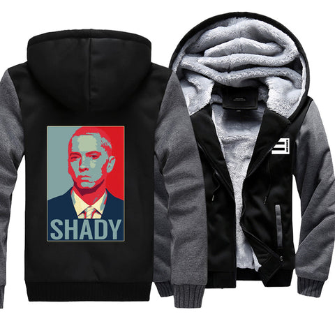 Image of Eminem Jackets - Solid Color Eminem Slim Shady Super Cool Fleece Jacket