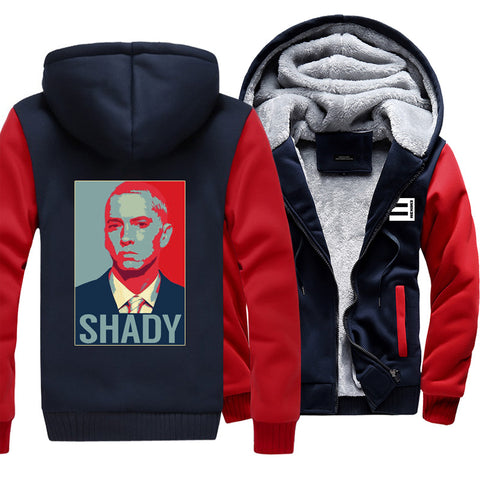 Image of Eminem Jackets - Solid Color Eminem Slim Shady Super Cool Fleece Jacket