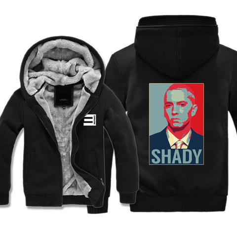 Image of Eminem Jackets - Solid Color Eminem Slim Shady Super Cool Fleece Jacket