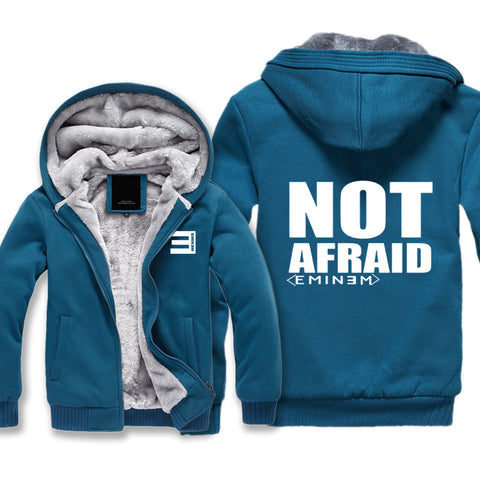 Image of Eminem Jackets - Solid Color Eminem Not Afraid Icon Super Cool Fleece Jacket