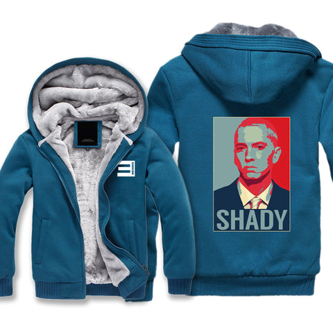 Image of Eminem Jackets - Solid Color Eminem Slim Shady Super Cool Fleece Jacket