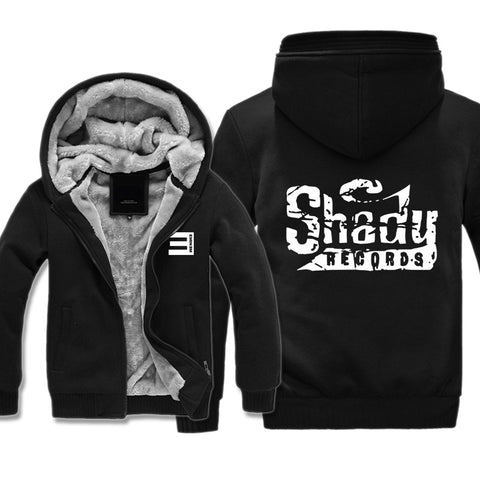 Image of Eminem Jackets - Solid Color Eminem Shady Records Super Cool Fleece Jacket